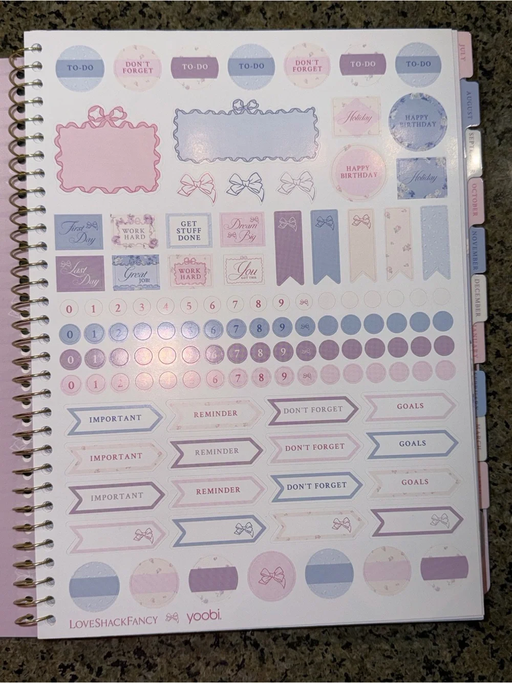 NWT LoveShackFancy x Target Yoobi Blooming Heirloom Pink Planner